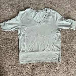 Athleta Sage Green V-Neck sweatshirt